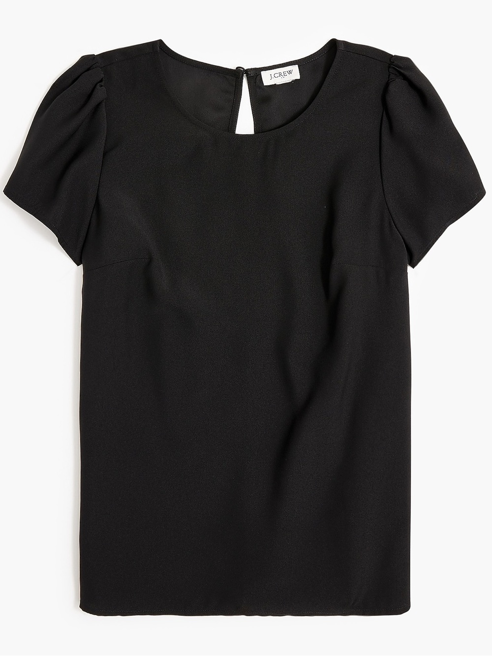 J. Crew Factory - Like New - Short-sleeve crepe top - Black - Size Small